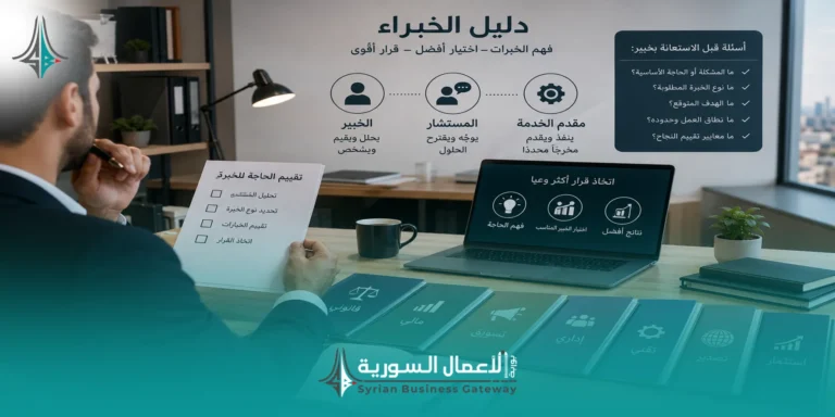 ما هو دليل الخبراء في بوابة الأعمال السورية؟