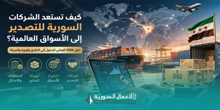 كيف تستعد الشركات السورية للتصدير إلى الأسواق الدولية في 2026؟