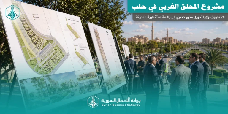 مشروع المحلق الغربي في حلب: 70 مليون دولار لتحويل محور حضري إلى رافعة استثمارية للمدينة