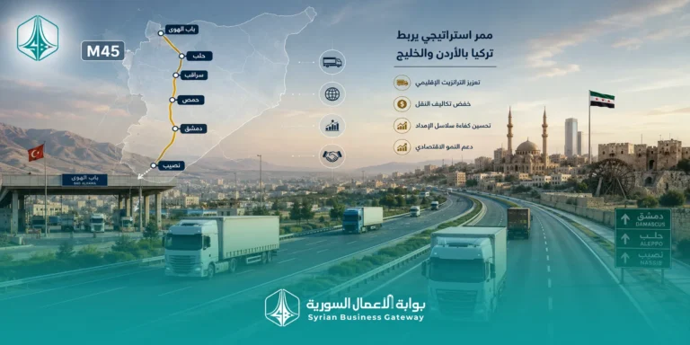 إعادة تأهيل طريق M45 في سوريا: مشروع بنية تحتية يعيد ملف الترانزيت إلى الواجهة