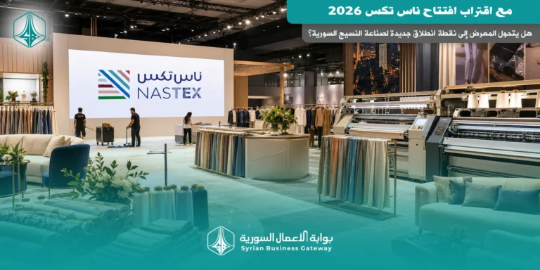 مع اقتراب افتتاح ناس تكس 2026: هل يتحول المعرض إلى نقطة انطلاق جديدة لصناعة النسيج السورية؟