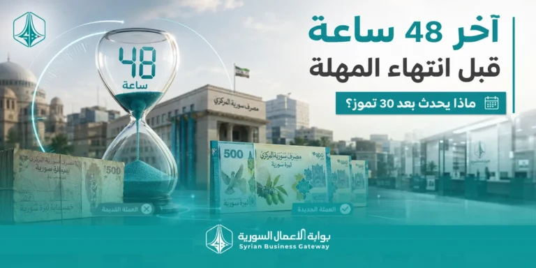 آخر 48 ساعة قبل خروج الليرة السورية القديمة من التداول: ماذا يتغير بعد 30 تموز؟