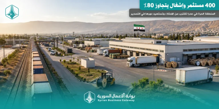 400 مستثمر وإشغال يتجاوز 80%: المنطقة الحرة في عدرا تقترب من الامتلاء وتستعيد دورها في التصدير