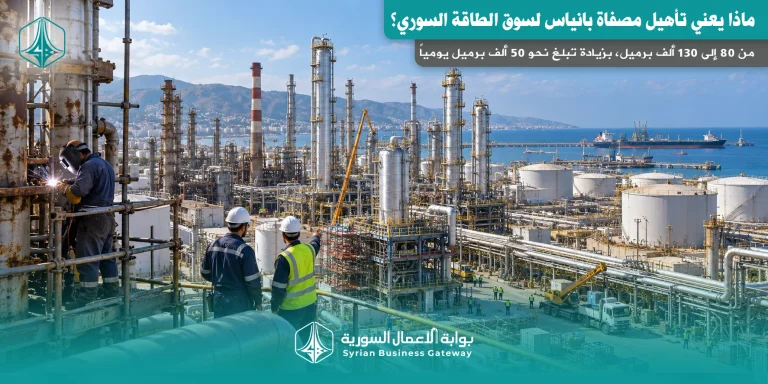 من 80 إلى 130 ألف برميل يومياً: ماذا يعني تأهيل مصفاة بانياس لسوق الطاقة السوري؟