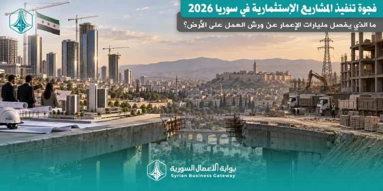فجوة التنفيذ في سوريا 2026: ما الذي يفصل مليارات الإعمار عن ورش العمل على الأرض؟